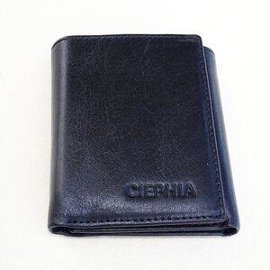 Men's Wallet-Ciephia RFID-Blocking Trifold Cowhide Leather